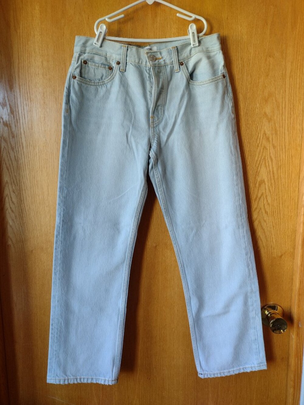 RE/DONE Easy Straight Crop Heavy Jeans Size 25/30W